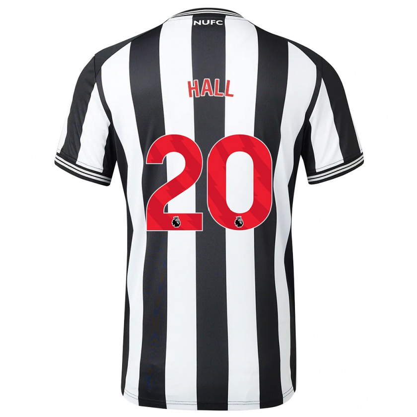 Kandiny Hombre Camiseta Lewis Hall #20 Blanco Negro 1ª Equipación 2023/24 La Camisa Chile