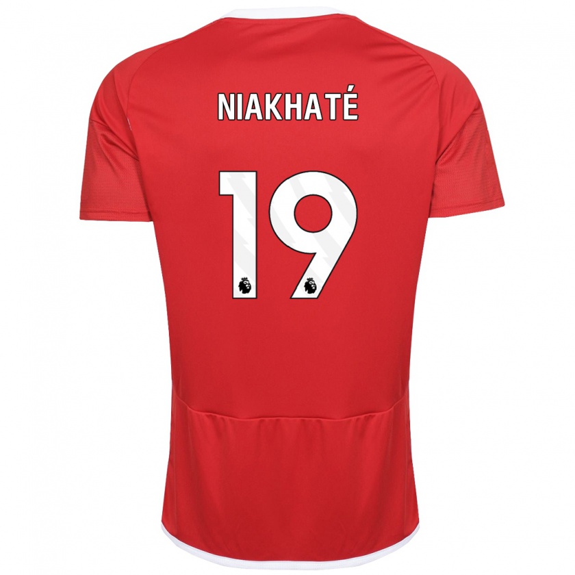 Kandiny Hombre Camiseta Moussa Niakhaté #19 Rojo 1ª Equipación 2023/24 La Camisa Chile
