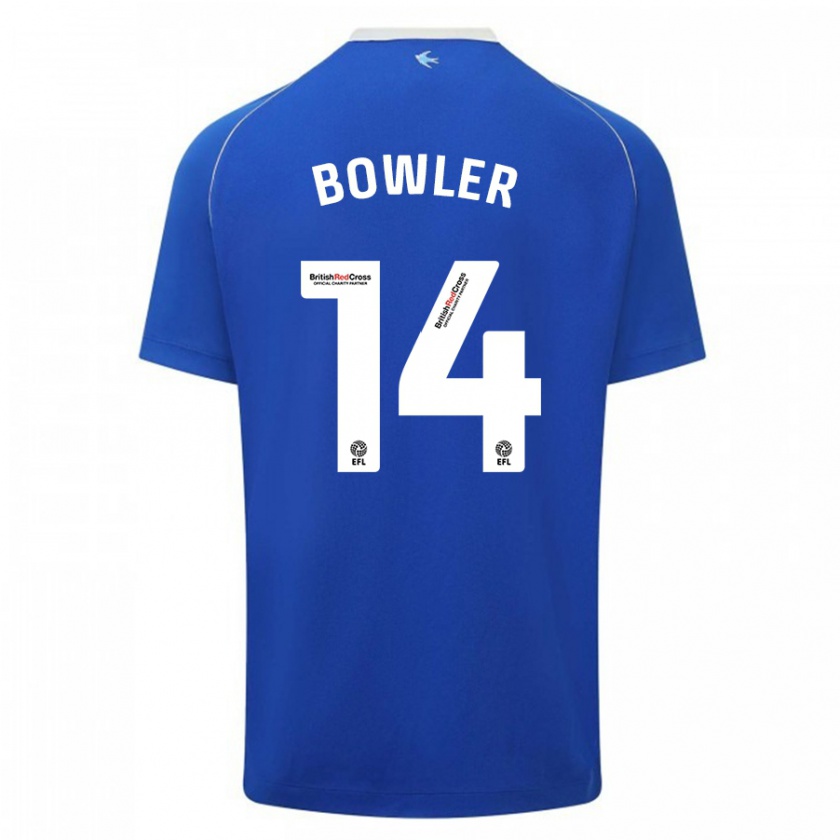 Kandiny Hombre Camiseta Josh Bowler #14 Azul 1ª Equipación 2023/24 La Camisa Chile