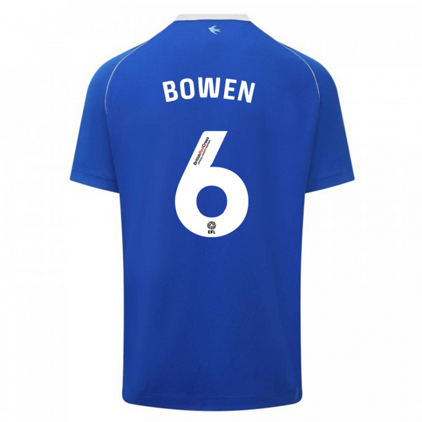 Kandiny Hombre Camiseta Megan Bowen #6 Azul 1ª Equipación 2023/24 La Camisa Chile
