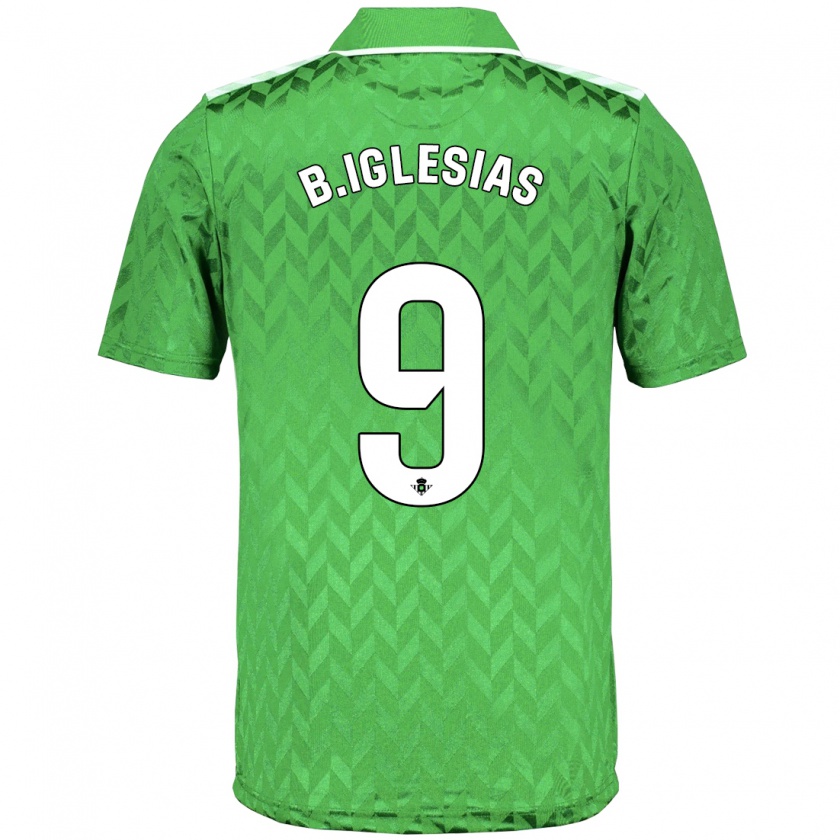 Kandiny Hombre Camiseta Borja Iglesias #9 Verde 2ª Equipación 2023/24 La Camisa Chile