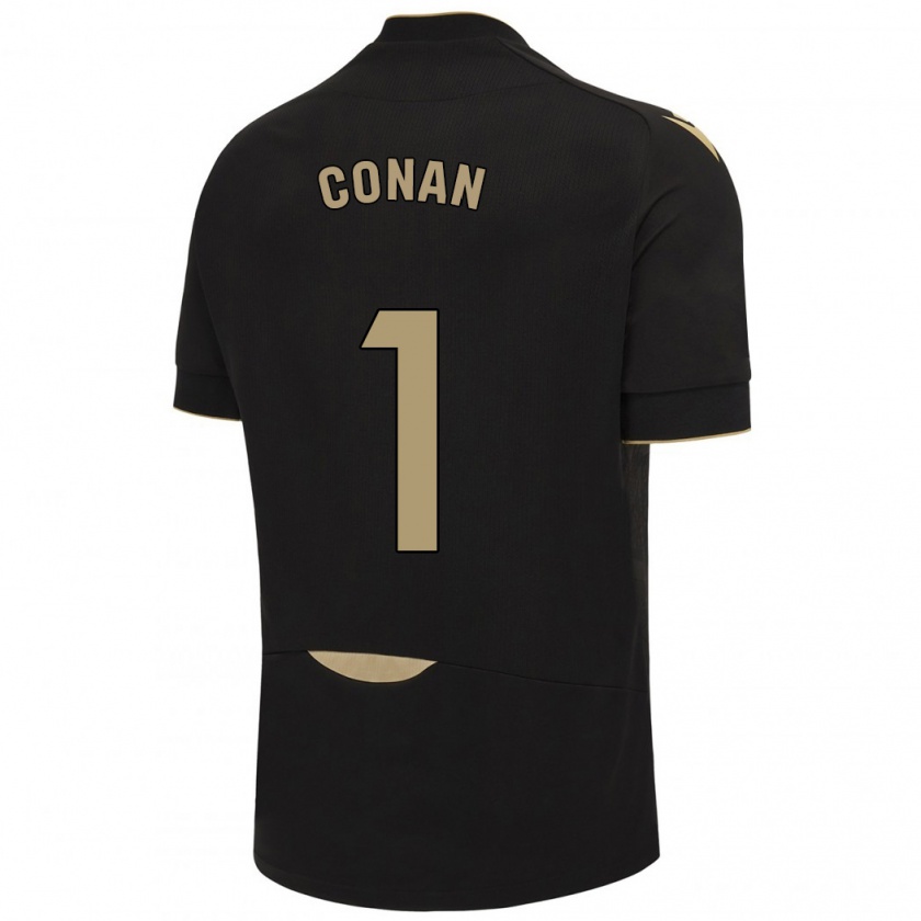 Kandiny Hombre Camiseta Conan Ledesma #1 Negro 2ª Equipación 2023/24 La Camisa Chile