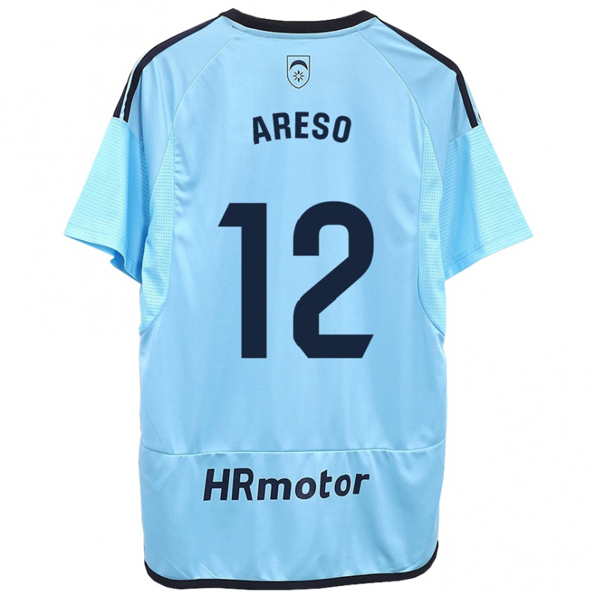 Kandiny Hombre Camiseta Jesús Areso #12 Azul 2ª Equipación 2023/24 La Camisa Chile