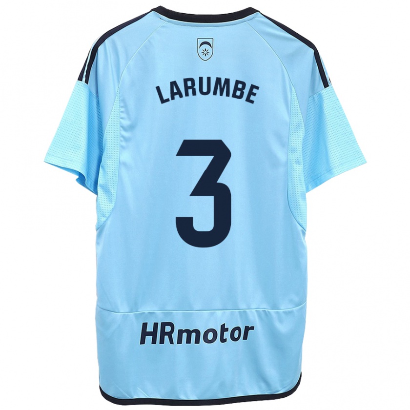 Kandiny Hombre Camiseta Saioa Larumbe Beloqui #3 Azul 2ª Equipación 2023/24 La Camisa Chile