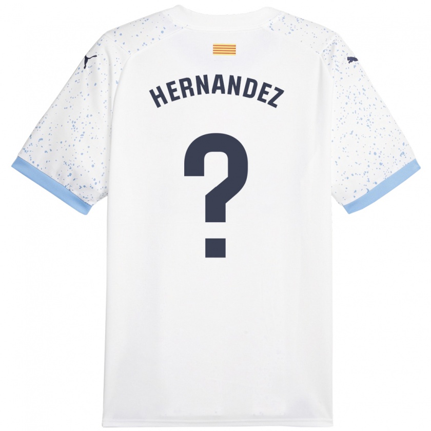 Kandiny Hombre Camiseta Guillem Hernández #0 Blanco 2ª Equipación 2023/24 La Camisa Chile