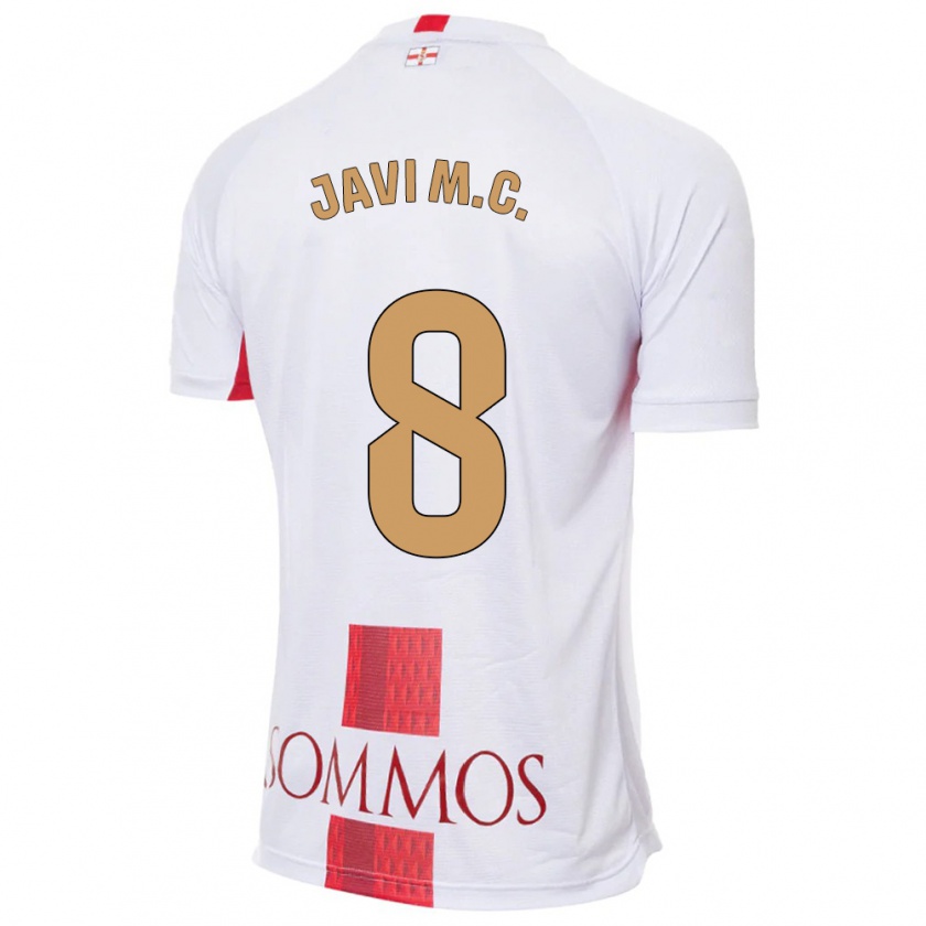 Kandiny Hombre Camiseta Javi Martínez #8 Blanco 2ª Equipación 2023/24 La Camisa Chile