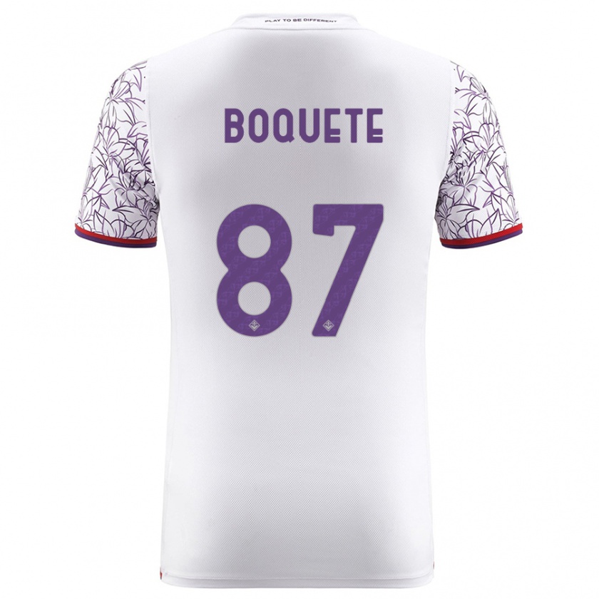 Kandiny Hombre Camiseta Verónica Boquete #87 Blanco 2ª Equipación 2023/24 La Camisa Chile