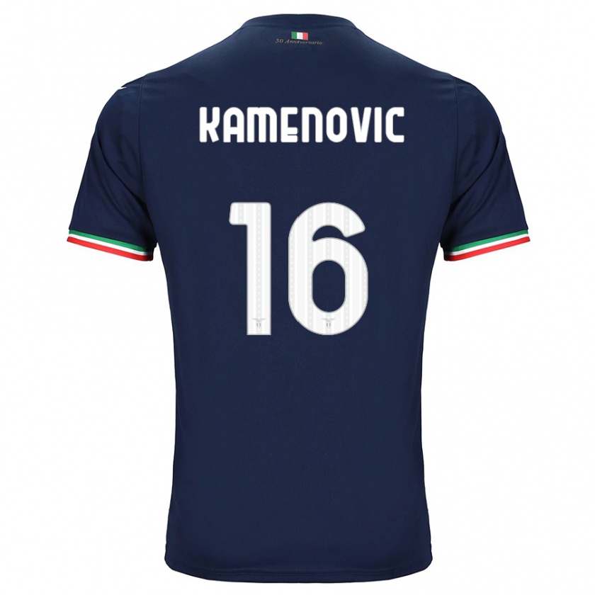 Kandiny Hombre Camiseta Dimitrije Kamenović #16 Armada 2ª Equipación 2023/24 La Camisa Chile