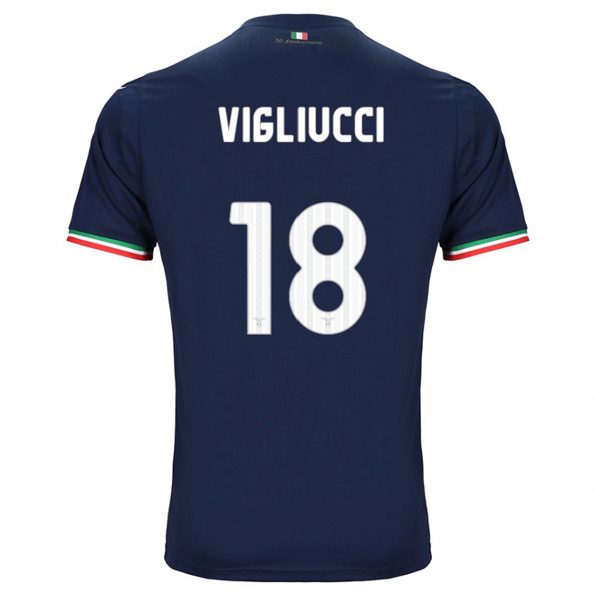 Kandiny Hombre Camiseta Chiara Vigliucci #18 Armada 2ª Equipación 2023/24 La Camisa Chile