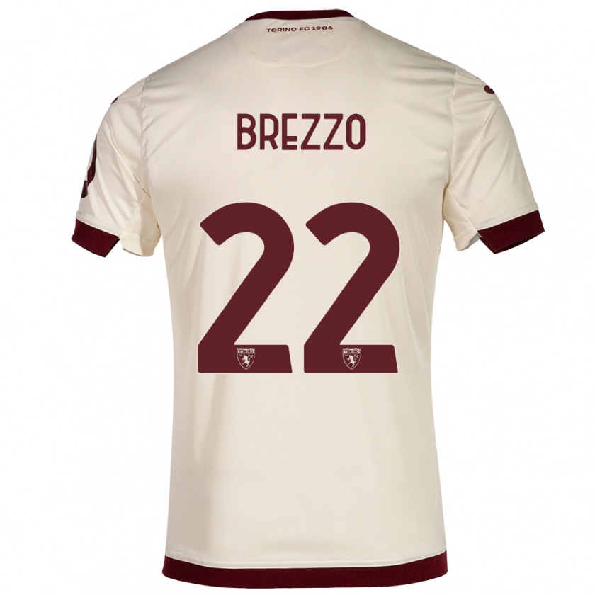 Kandiny Hombre Camiseta Matteo Brezzo #22 Champán 2ª Equipación 2023/24 La Camisa Chile