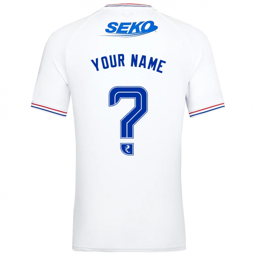 Kandiny Hombre Camiseta Su Nombre #0 Blanco 2ª Equipación 2023/24 La Camisa Chile