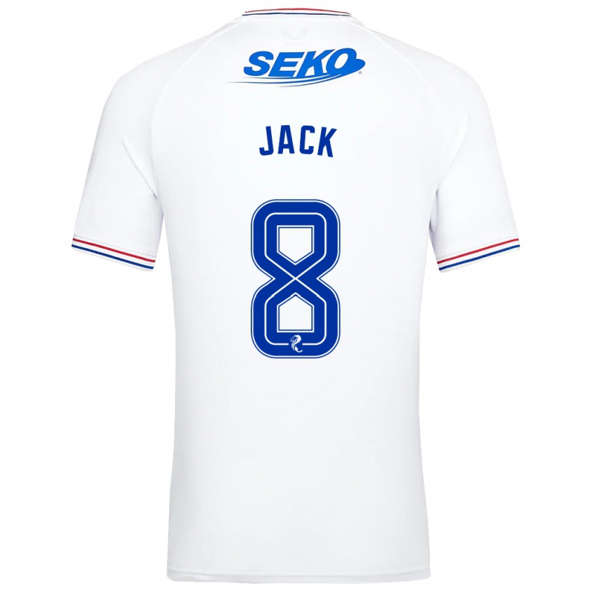 Kandiny Hombre Camiseta Ryan Jack #8 Blanco 2ª Equipación 2023/24 La Camisa Chile