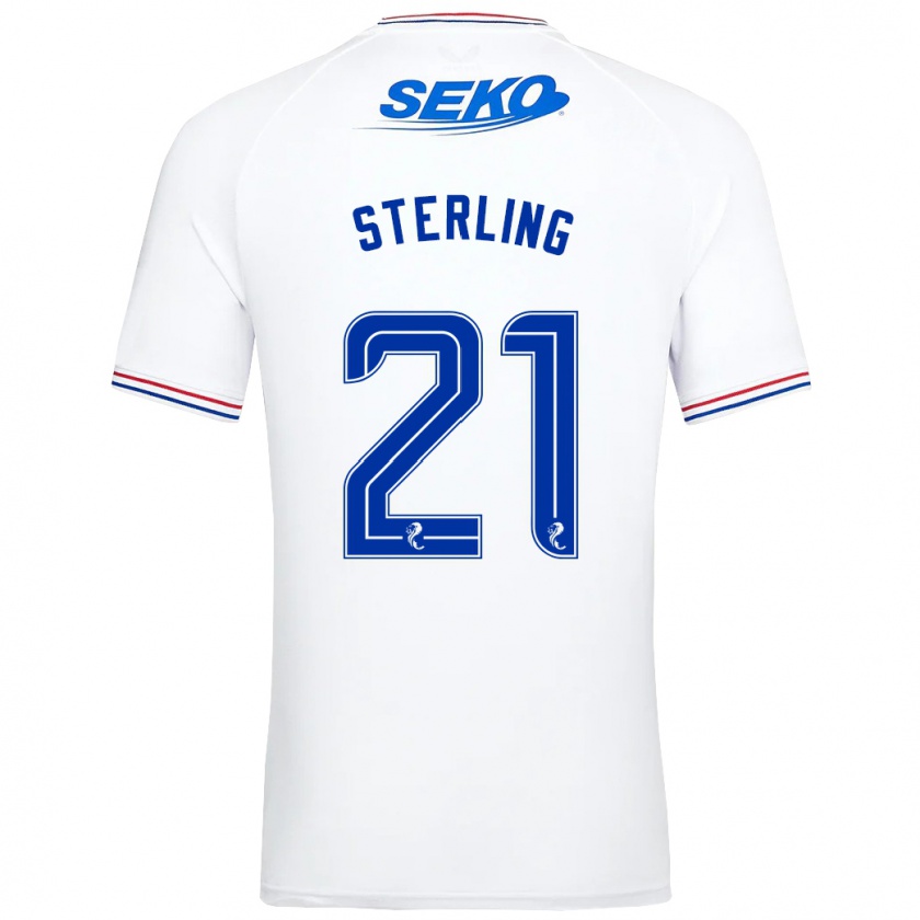 Kandiny Hombre Camiseta Dujon Sterling #21 Blanco 2ª Equipación 2023/24 La Camisa Chile