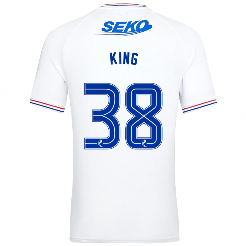 Kandiny Hombre Camiseta Leon King #38 Blanco 2ª Equipación 2023/24 La Camisa Chile
