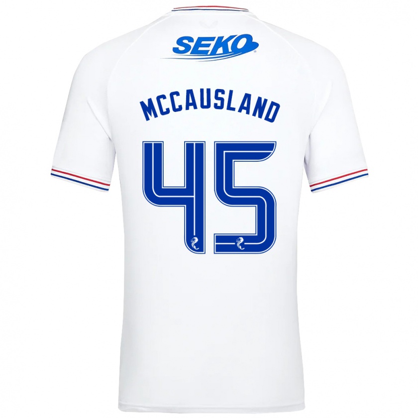 Kandiny Hombre Camiseta Ross Mccausland #45 Blanco 2ª Equipación 2023/24 La Camisa Chile