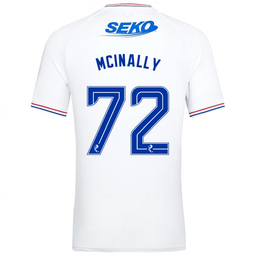 Kandiny Hombre Camiseta Darren Mcinally #72 Blanco 2ª Equipación 2023/24 La Camisa Chile