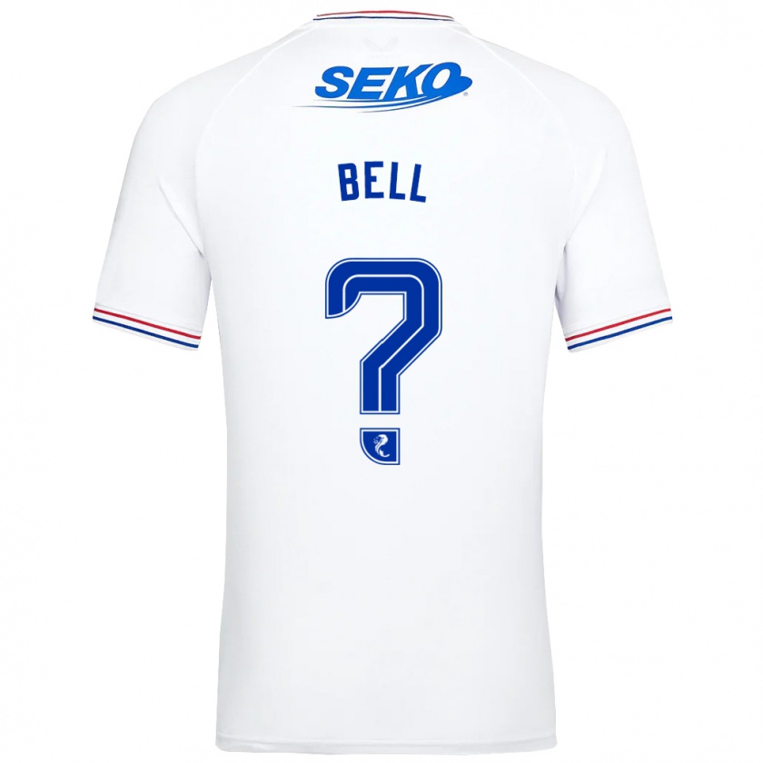 Kandiny Hombre Camiseta Cameron Bell #0 Blanco 2ª Equipación 2023/24 La Camisa Chile