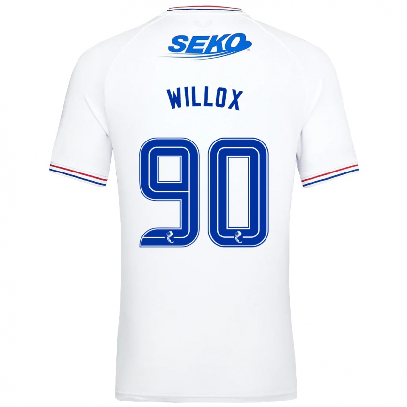 Kandiny Hombre Camiseta Kieron Willox #90 Blanco 2ª Equipación 2023/24 La Camisa Chile