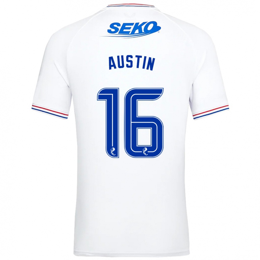 Kandiny Hombre Camiseta Eilidh Austin #16 Blanco 2ª Equipación 2023/24 La Camisa Chile
