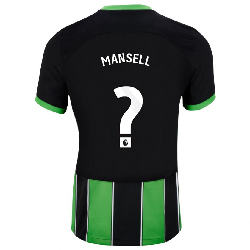 Kandiny Hombre Camiseta Alfie Mansell #0 Verde Negro 2ª Equipación 2023/24 La Camisa Chile