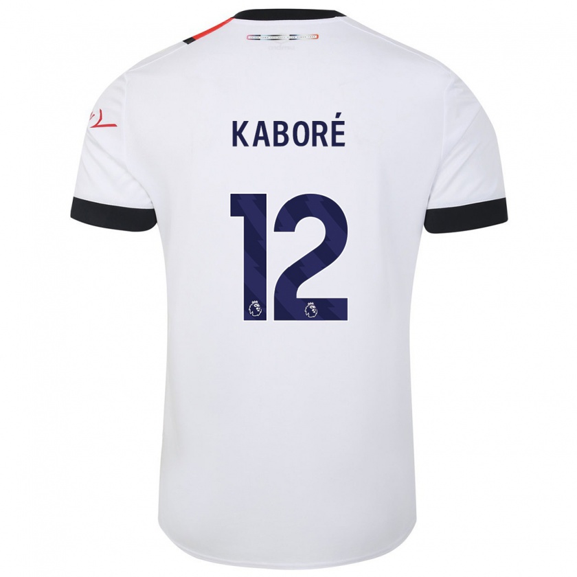 Kandiny Hombre Camiseta Issa Kaboré #12 Blanco 2ª Equipación 2023/24 La Camisa Chile