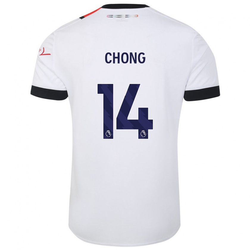 Kandiny Hombre Camiseta Tahith Chong #14 Blanco 2ª Equipación 2023/24 La Camisa Chile