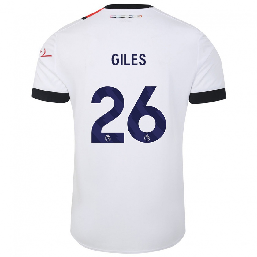 Kandiny Hombre Camiseta Ryan Giles #26 Blanco 2ª Equipación 2023/24 La Camisa Chile