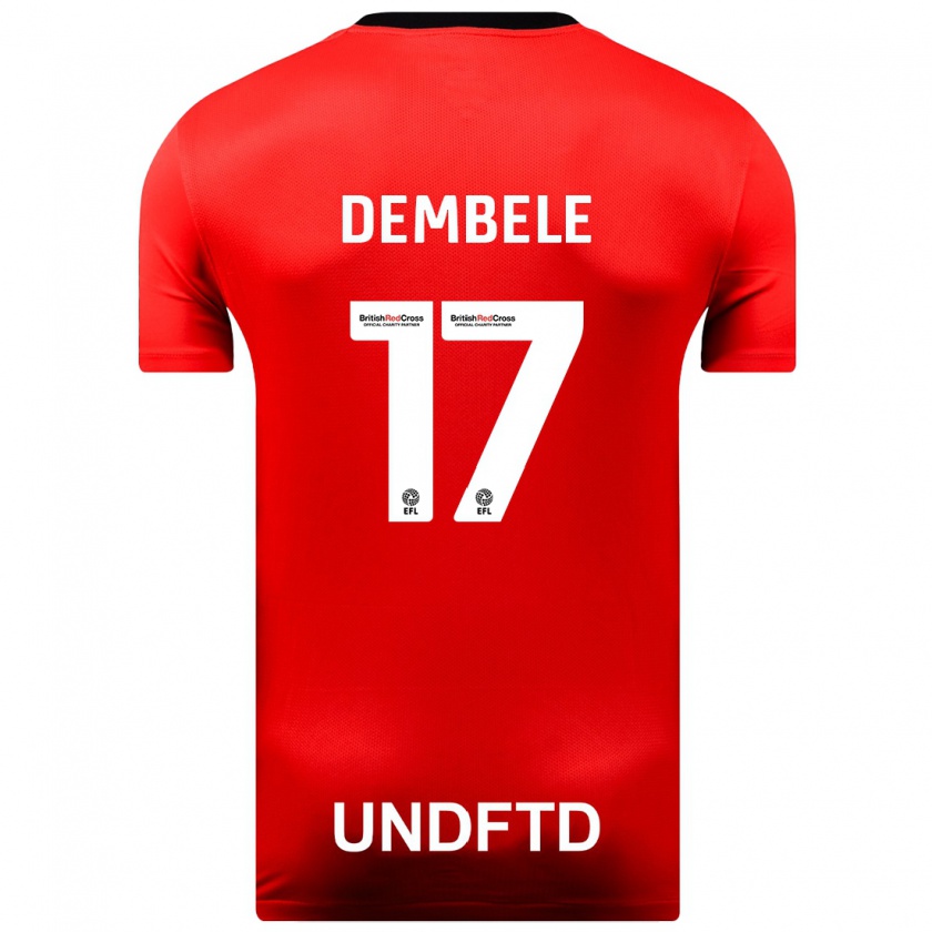 Kandiny Hombre Camiseta Siriki Dembélé #17 Rojo 2ª Equipación 2023/24 La Camisa Chile