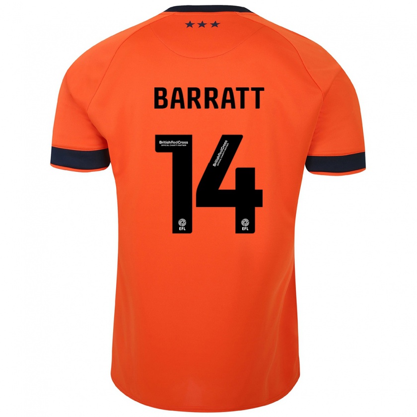 Kandiny Hombre Camiseta Zoe Barratt #14 Naranja 2ª Equipación 2023/24 La Camisa Chile