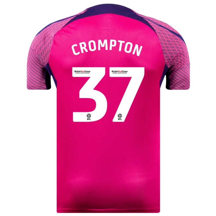 Kandiny Hombre Camiseta Ben Crompton #37 Morado 2ª Equipación 2023/24 La Camisa Chile