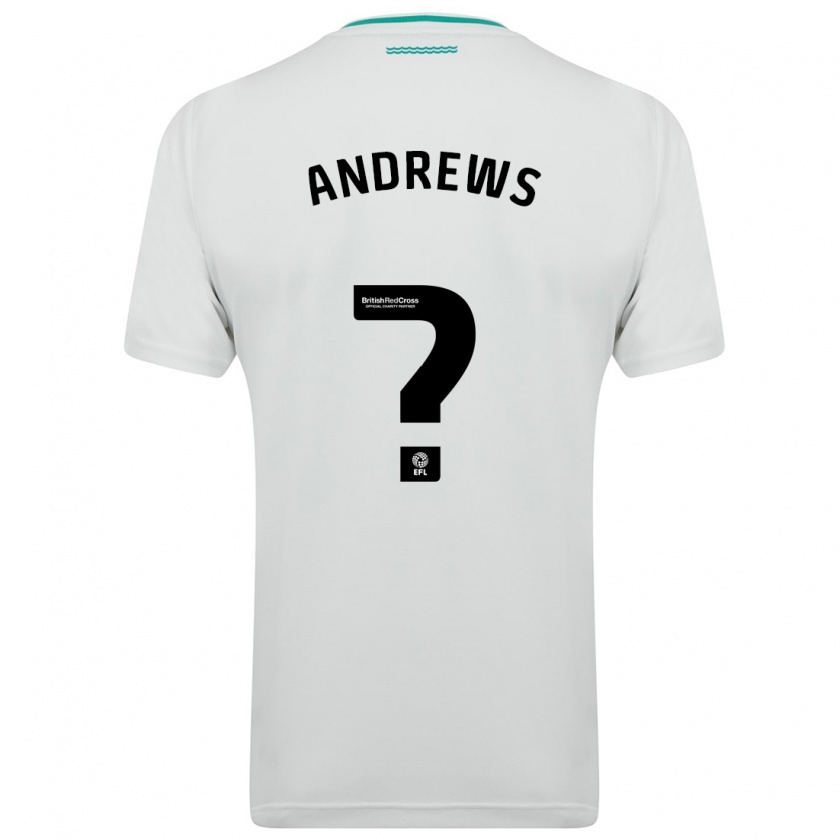 Kandiny Hombre Camiseta Joe Andrews #0 Blanco 2ª Equipación 2023/24 La Camisa Chile