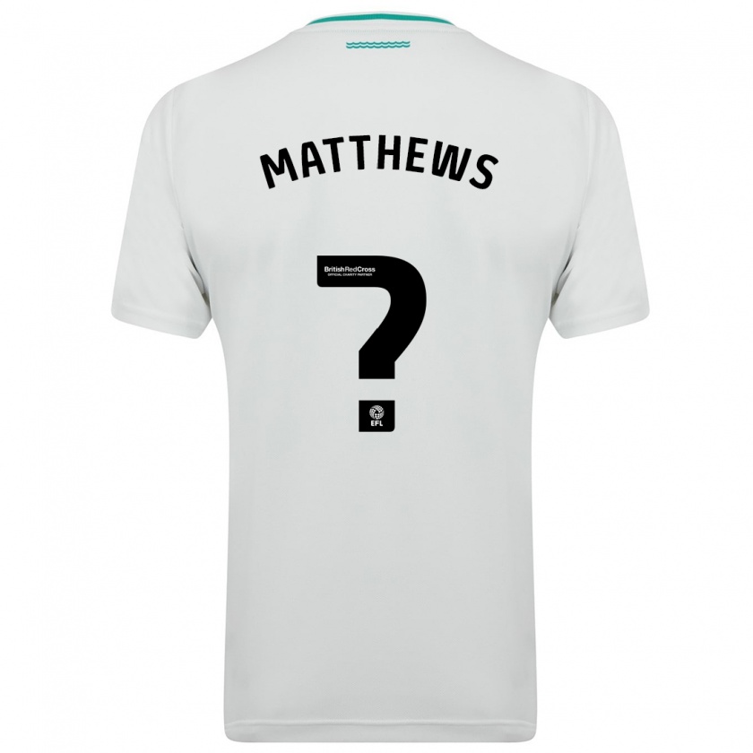 Kandiny Hombre Camiseta Abdulhalim Okonola-Matthews #0 Blanco 2ª Equipación 2023/24 La Camisa Chile