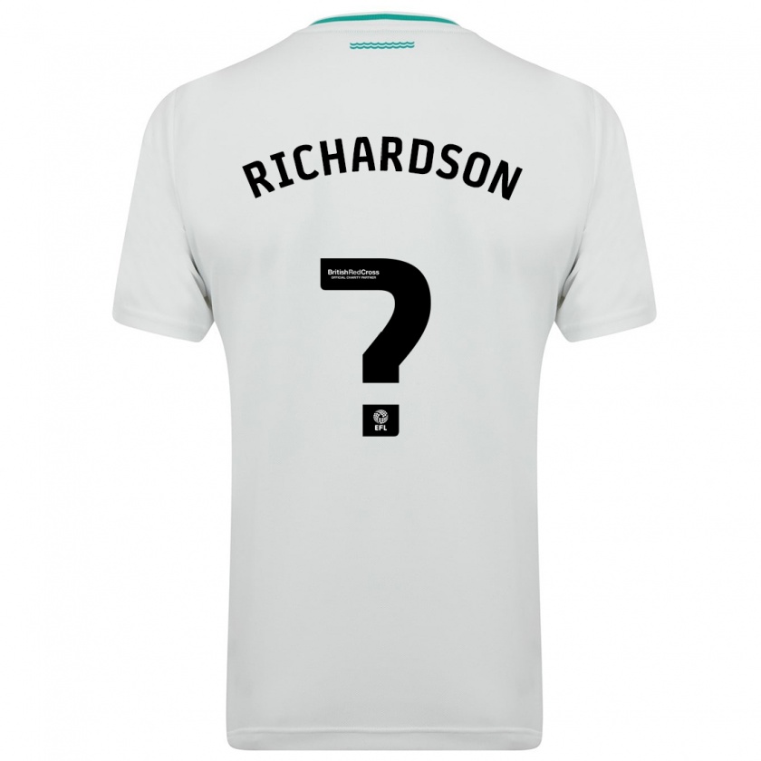 Kandiny Hombre Camiseta Cale Richardson #0 Blanco 2ª Equipación 2023/24 La Camisa Chile