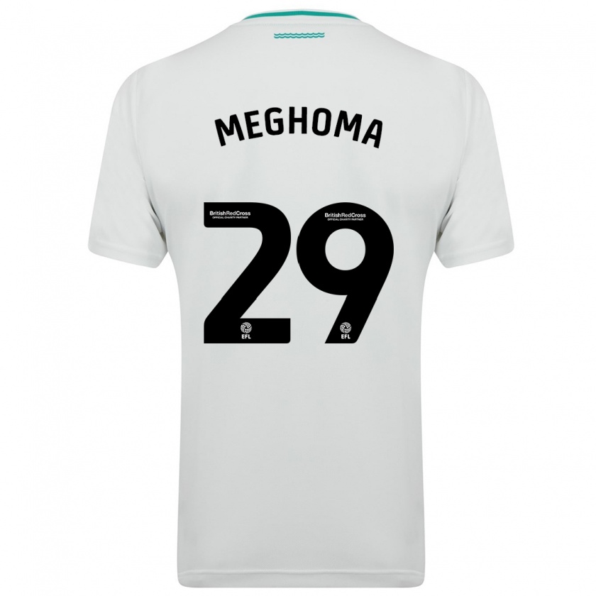 Kandiny Hombre Camiseta Jayden Meghoma #29 Blanco 2ª Equipación 2023/24 La Camisa Chile