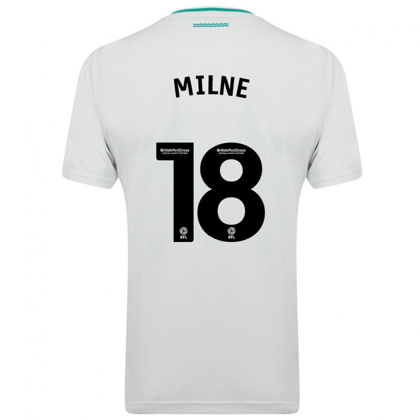 Kandiny Hombre Camiseta Isabel Milne #18 Blanco 2ª Equipación 2023/24 La Camisa Chile