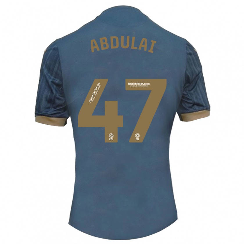 Kandiny Hombre Camiseta Azeem Abdulai #47 Verde Azulado Oscuro 2ª Equipación 2023/24 La Camisa Chile