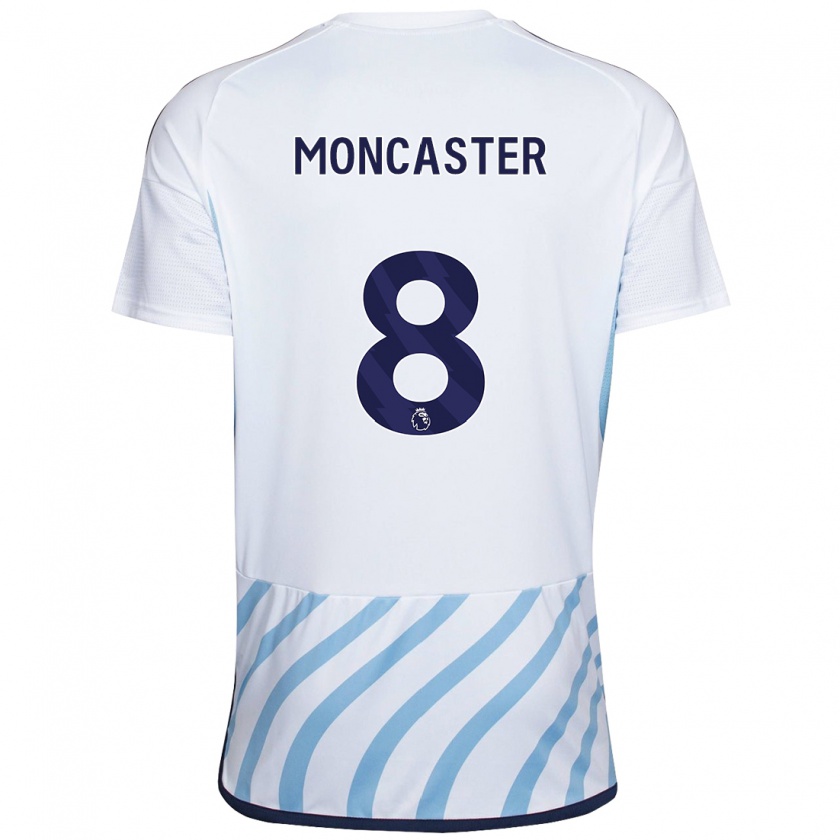 Kandiny Hombre Camiseta Mai Moncaster #8 Blanco Azul 2ª Equipación 2023/24 La Camisa Chile