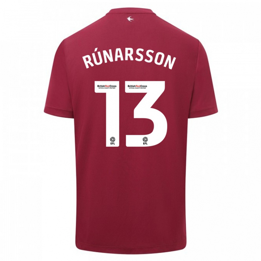 Kandiny Hombre Camiseta Rúnar Alex Rúnarsson #13 Rojo 2ª Equipación 2023/24 La Camisa Chile