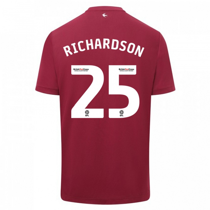 Kandiny Hombre Camiseta Tija Richardson #25 Rojo 2ª Equipación 2023/24 La Camisa Chile