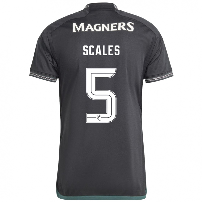 Kandiny Hombre Camiseta Liam Scales #5 Negro 2ª Equipación 2023/24 La Camisa Chile