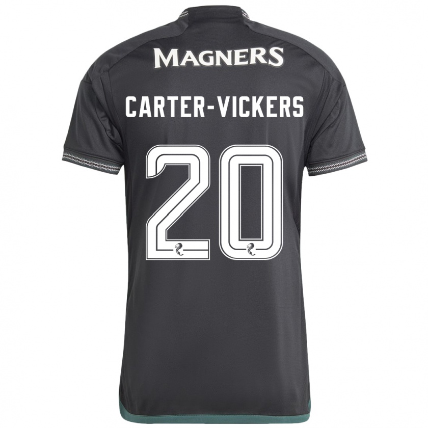 Kandiny Hombre Camiseta Cameron Carter-Vickers #20 Negro 2ª Equipación 2023/24 La Camisa Chile