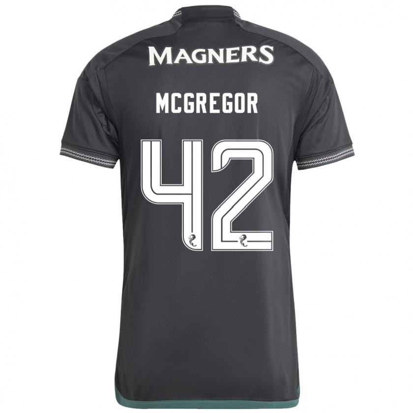 Kandiny Hombre Camiseta Callum Mcgregor #42 Negro 2ª Equipación 2023/24 La Camisa Chile