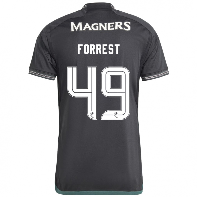 Kandiny Hombre Camiseta James Forrest #49 Negro 2ª Equipación 2023/24 La Camisa Chile