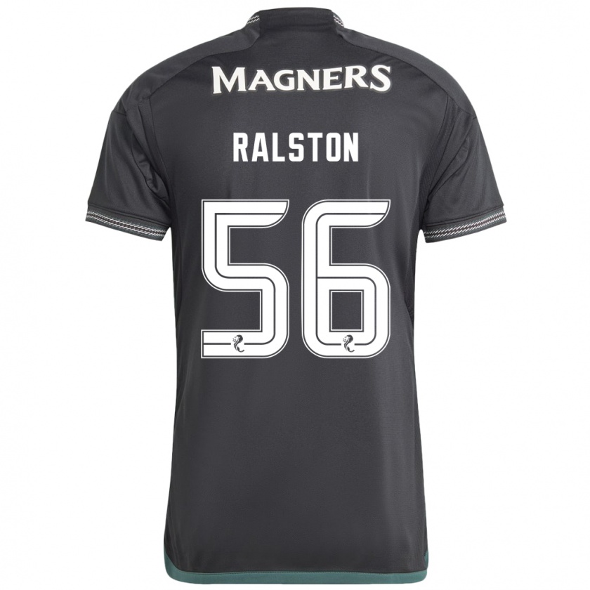 Kandiny Hombre Camiseta Anthony Ralston #56 Negro 2ª Equipación 2023/24 La Camisa Chile