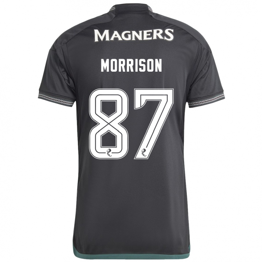 Kandiny Hombre Camiseta Joe Morrison #87 Negro 2ª Equipación 2023/24 La Camisa Chile