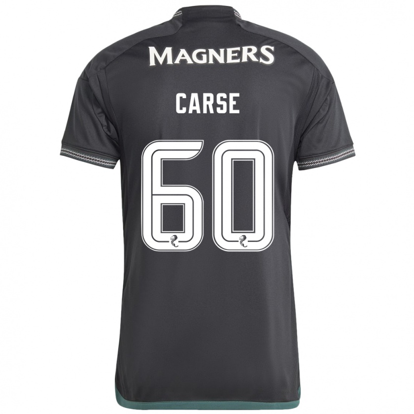 Kandiny Hombre Camiseta Mackenzie Carse #60 Negro 2ª Equipación 2023/24 La Camisa Chile