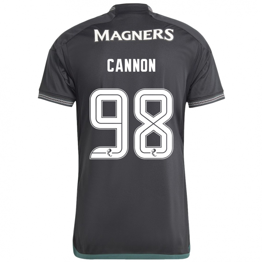 Kandiny Hombre Camiseta Aidan Cannon #98 Negro 2ª Equipación 2023/24 La Camisa Chile