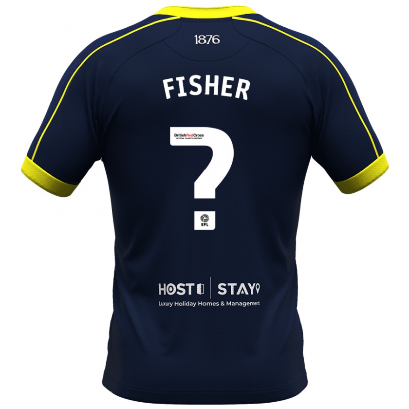 Kandiny Hombre Camiseta Nathan Fisher #0 Armada 2ª Equipación 2023/24 La Camisa Chile