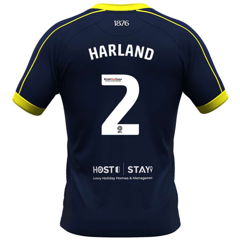 Kandiny Hombre Camiseta Jane Harland #2 Armada 2ª Equipación 2023/24 La Camisa Chile