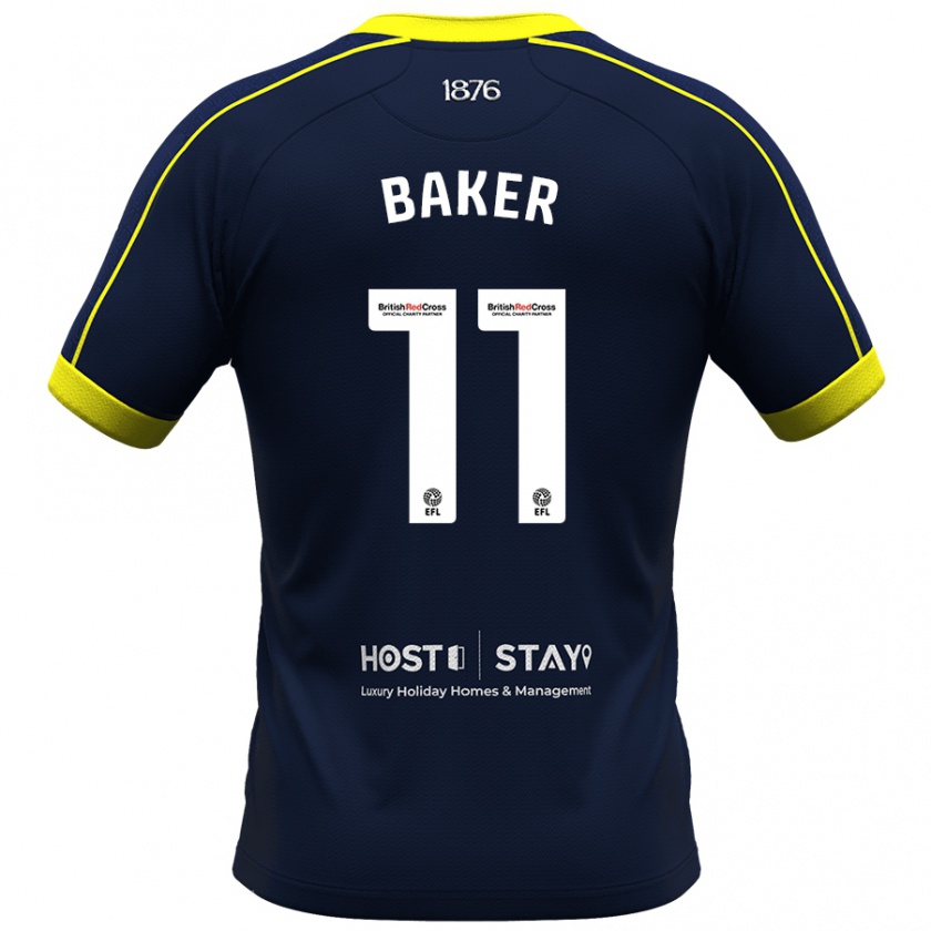 Kandiny Hombre Camiseta Ella Baker #11 Armada 2ª Equipación 2023/24 La Camisa Chile